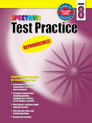 cover image of Spectrum Test Practice, Grade 8